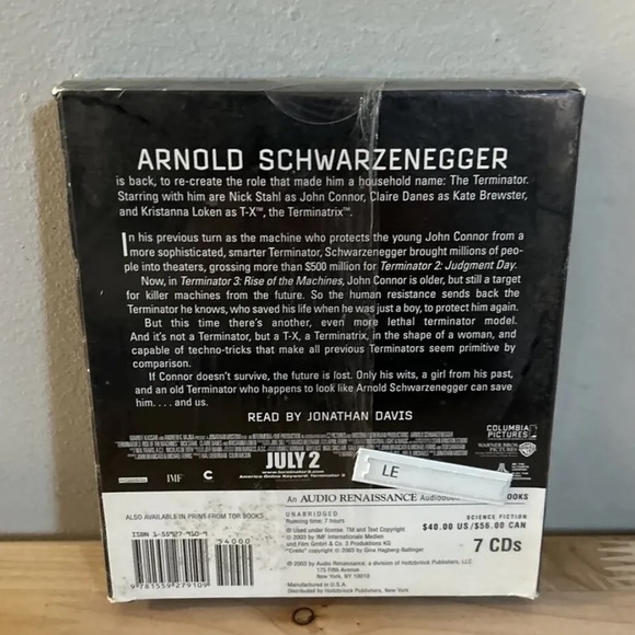 Terminator 3 : Rise of the Machines by David Hagberg (2003, CD, Unabridged - Picture 3 of 5